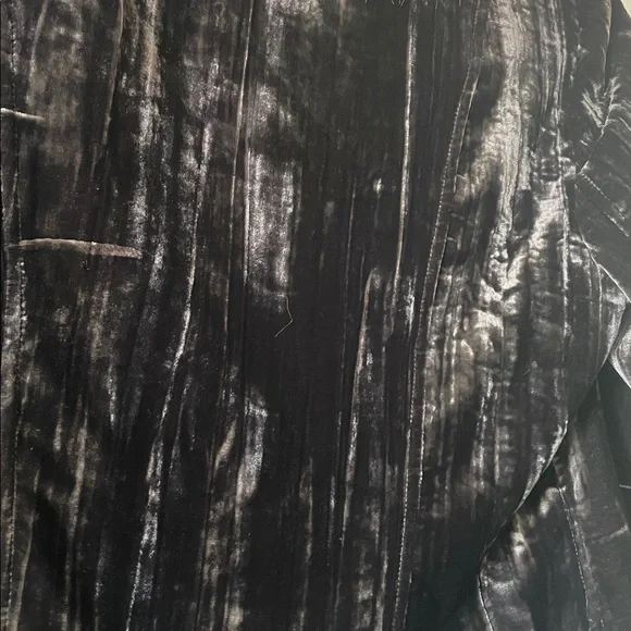 Set of 2 items vintage 1990s velvet blazer and fur collar cowl shawl hippie - Picture 3 of 7